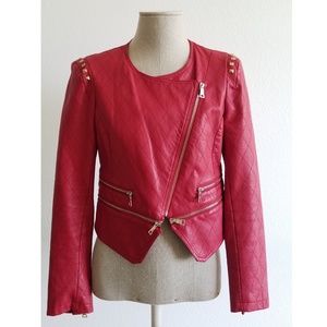 Moto (faux) Leather Jacket